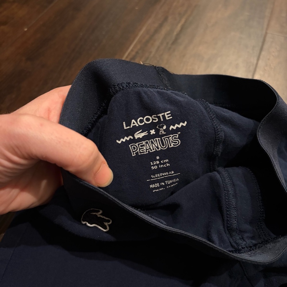 Lacoste Peanuts Boy’s Pajama Set Size 8 - Picture 2 of 5